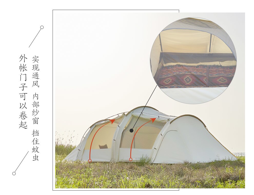 Cheap Goat Tents Asta Gear 6 8 People High Tunnel Tent Cotton Outdoor Team Camping Family Travel Stove Tents Tents 